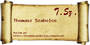 Thomasz Szabolcs névjegykártya
